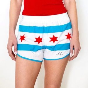 Chicago Flag Running Shorts- S
